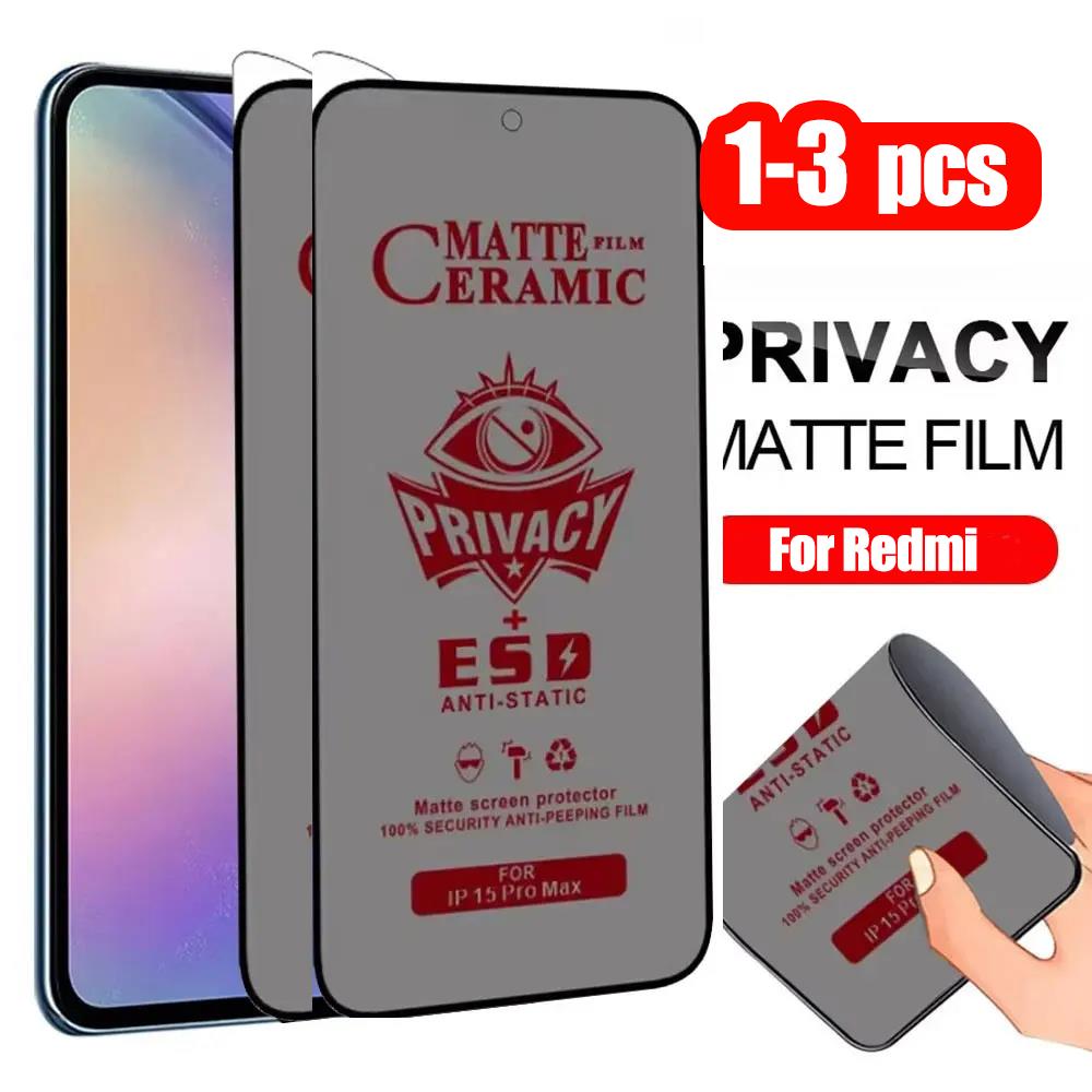 Xiaomi Redmi Note 14 - 1-3Pcs Matte Ceramic Privacy Film For