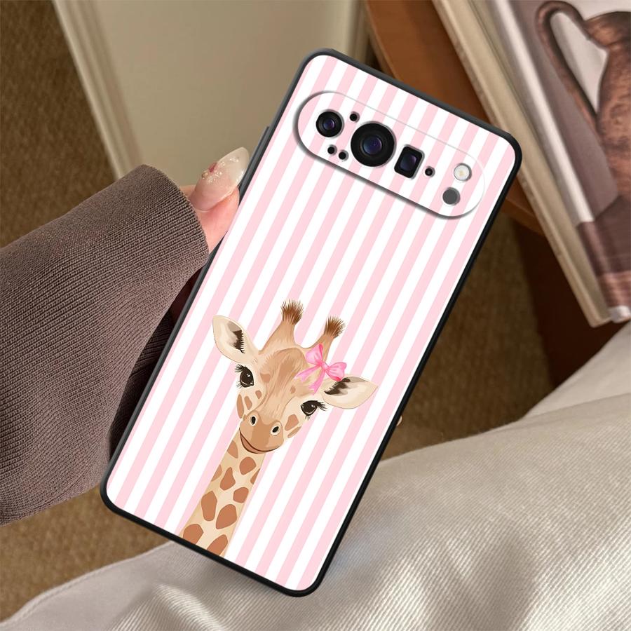 Cartoon Giraffe Funda Phone Co - Google Pixel 9 ulasan dan harga