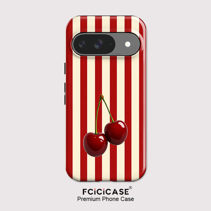 Fcicicase Cherry Stripe Patter - Google Pixel 9 ulasan dan harga