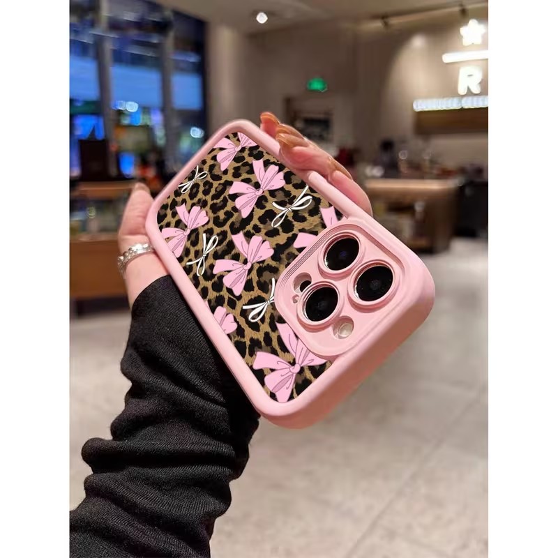 Leopard Print Bow Phone Case F - Apple Iphone 15 ulasan dan harga