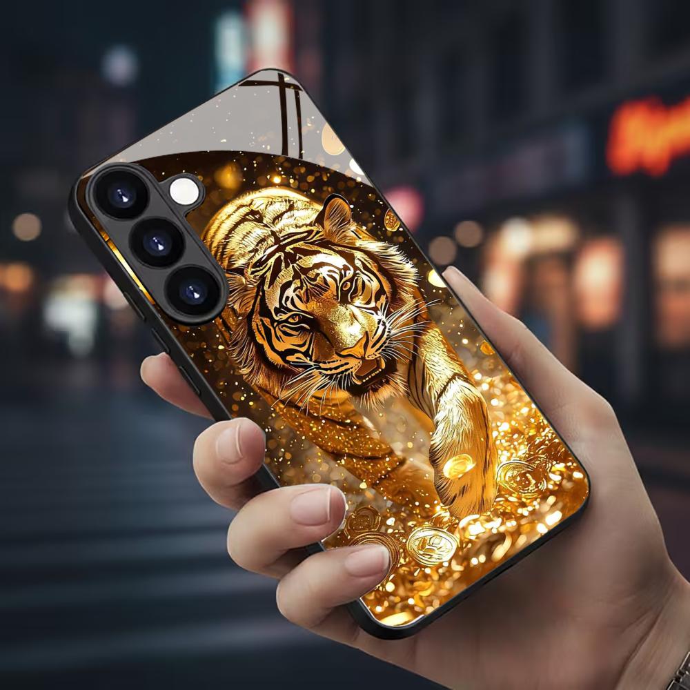 Tiger pattern glass Phone Case - Samsung Galaxy S25 ulasan dan harga